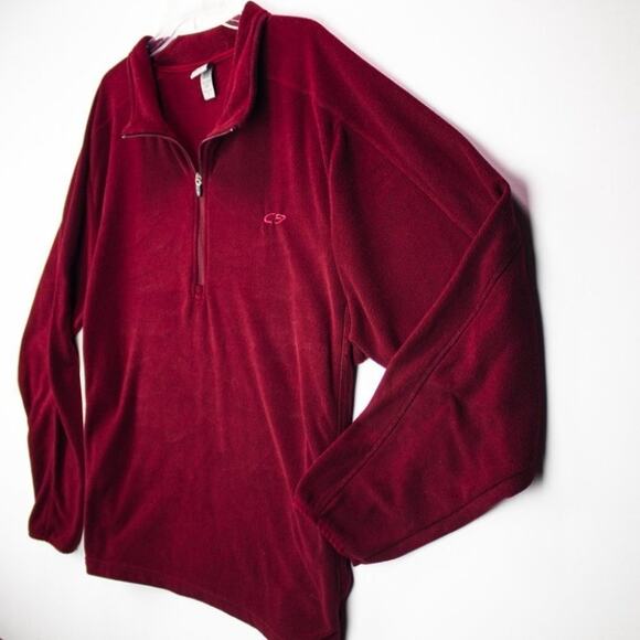Champion Men's Pullover Size XL Red Fleece Sport Athletic Quarter Zip - Picture 4 of 14